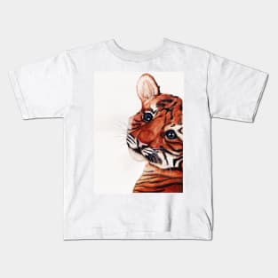 Watercolor - Tiger cub Kids T-Shirt